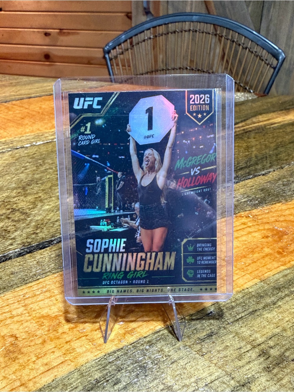UFC Black & Gold Sophie Cunningham Round Card Collector Card
